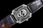 Bell & Ross BR01 2016 Burning Skull Ltd Ed SS/LE Black Asia 23J