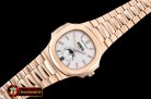 Patek Philippe Nautilus GMT MoonPhase RG/RG White Asia 23J Calen