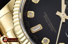 Rolex Daydate 36mm Flt YG/YG Black Diam BP Swiss 2836