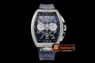 Franck Muller Vanguard Chronograph 44mm Diams SS/LE/RU Blue Asia 7750