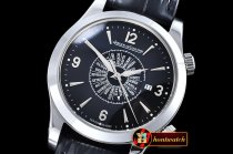 JAEGER LE COULTRE Master Memovax World Time SS/LE Black Asia 21J