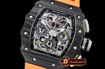 Richard Mille RM011-03 Flyback Chrono FC/RU (Orange) KVF A7750 Mod