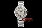 Cartier Balon Bleu Unisex 36mm SS/SS Wht BVF Jap NH05