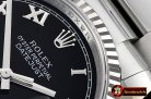 Rolex Datejust DJ 36mm Oyst Flt 904L SS/SS Black Roman ARF A3135 Mod