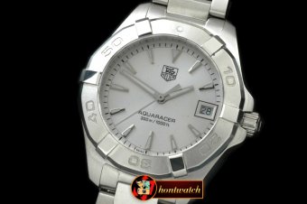 TAG0281C - Aquaracer Ladies Mid SS/SS White Sticks S-Qtz