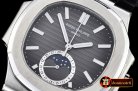 Replica Patek Philippe Nautilus MoonPhase SS/LE Black MY9015