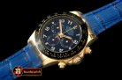 Replica Rolex Daytona 116528 YG/LE Blue Num A-7750 Sec@6