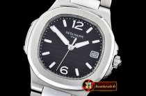 Patek Philippe Nautilus 7010 Ladies SS/SS Black - Swiss Qtz