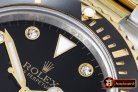 Rolex Submariner 116613 Diam YG/SS Blk BP V2 SP Asia 3135
