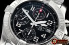 Breitling Avenger II Chronograph 43mm SS/SS Black GF A7750