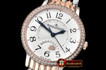 Jaeger Le Coultre Rendez-Vous Day/Night Diams RG/SS White MY9015 Mod