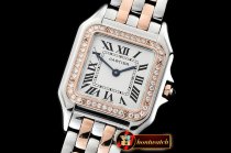 Cartier Panthere Secrete De Ladies Dia RG/SS Wht BVF Swiss Qtz