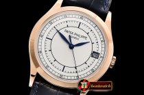 Patek Philippe Calatrava 5296R RG/LE White/Blue ZF 1:1 MY9015 Mod