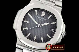 Patek Philippe Nautilus Mens 40mm SS/SS Grey Sticks PF Miyota 90