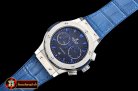 Hublot Fusion Bang 45mm Chrono SS/RU Blk/Blue A7750 Secs@3