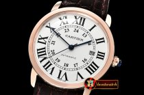 Cartier Ronde Louis Cartier Date RG/LE White Miyota 9015