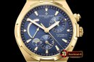 VACH. CONSTANTINE Overseas Dual Time Power Reserve YG/YG Blue TWA A1222