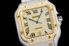 Cartier > SANTOS SERIES Full Dia 40mm A2824 2 TONE