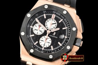Audemars Piguet Royal Oak Offshore Novelty CER/RG/RU Blk/Wht JF V2 A3126