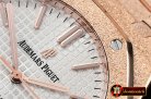 Audemars Piguet Royal Oak 15400 Frosted RG/RG White Asia 21J Mod 3120