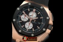 AP0285 - 2011 Royal Oak Chronograph RG/LE Black A-7750 Sec@12