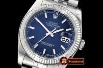 Rolex Datejust DJ 36mm Oyst Flt 904L SS/SS Blue Lume ARF A3135 Mod