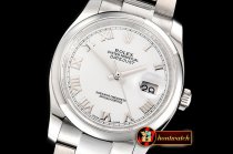 Rolex DateJust 36mm Oyst Dm 904L SS/SS White/Rmn GMF SA3135