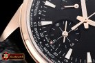Jaeger Le Coultre Polaris Geographic WT LE RG/LE Black Miyota 9015 Mod