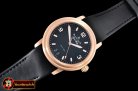 BLP042 - Leman Grande Date RG/LE Black/Num Asia 2824 Mod