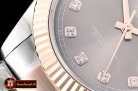 Rolex Datejust DJ2 41mm Oyt Flt RG/SS Grey/Diams BP Asia 2813