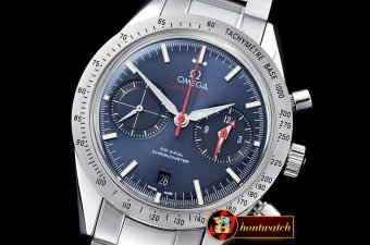 Omega Speedmaster Chronograph SS/SS Blue JHF A7750 Mod 9300