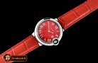 Cartier Balon Bleu Midsize 33mm SS/LE Red Swiss Quartz Mod