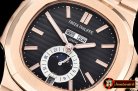 Patek Philippe Nautilus GMT MoonPhase RG/RG Black Asia 23J Calen