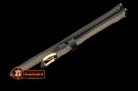 Replica Patek Philippe Black Croc Strap YG 20/16/ Insignia Buckl