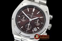 VACH. CONSTANTINE Overseas Chronograph SS/SS Brown Asia 7750 Mod 5200