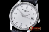 PP0240E - Calatrava Ref.5298 Diams SS/LE White Diams MY9015 Mod