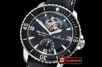 BLANCPAIN Fifty Fathoms Tourbillon Real PR SS/NY Black Asia HWT