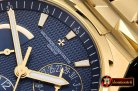 VACH. CONSTANTINE Overseas Dual Time Power Reserve YG/YG Blue TWA A1222