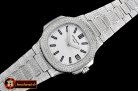 Patek Philippe Nautilus Mens 40mm Diams SS/SS White Sticks MY9015 Mod