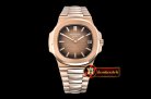 Patek Philippe Nautilus 5711 40mm RG/RG Brown Stks PF Miyota 9015 Mod