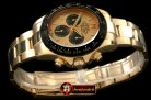 Replica Rolex Daytona 116528 YG/YG Gold Stk A-7750 Sec@6
