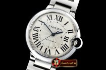 Cartier Balon Bleu Unisex 36mm SS/SS Wht BVF Jap NH05