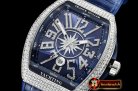 Franck Muller Vanguard Mens V45 Diams SS/LE/RU Blue Diam ABF Asia 2824