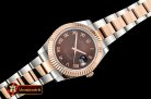 Rolex DJ2 41mm Oyst Flt RG/SS Brown Roman BP A3136 Mod