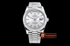 Rolex DayDate 228206 Flt SS/SS Silv Wht Diam BP Swiss 2836