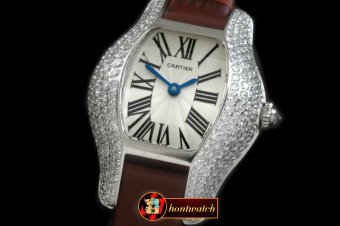 CAR0335A - Tortue De Cartier SS/LE White Swiss Quartz