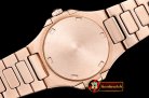 Patek Philippe Nautilus 7010 Ladies RG/RG Diams Black - Swiss Qt