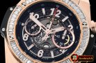Hublot Big Bang Unico 45mm WDIAM/RG/RU Black V2 Asia 7750 Mod