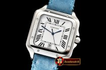 Cartier Santos D Cartier 2018 Ladies SS/LE (Blue)Wht Swiss Qtz