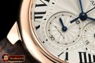 Cartier Balon Bleu Chronograph 47mm RG/LE White ZF Asia 7750
